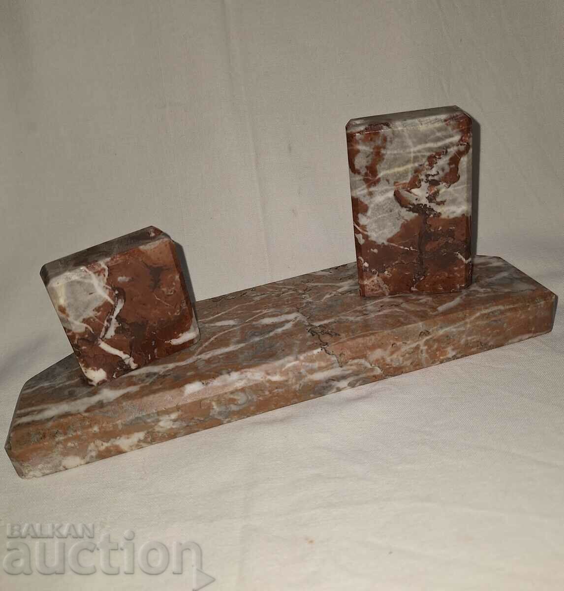 Old marble photo stand