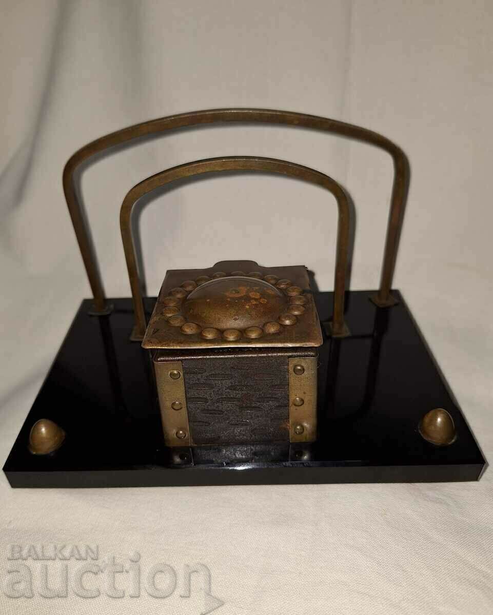 Set of old inkwell and blotter-Ges.gesch. with price € 50.00 | 97.79 BGN Set of old inkwell and blotter-Ges.gesch. with price € 50.00 | 97.79 BGN