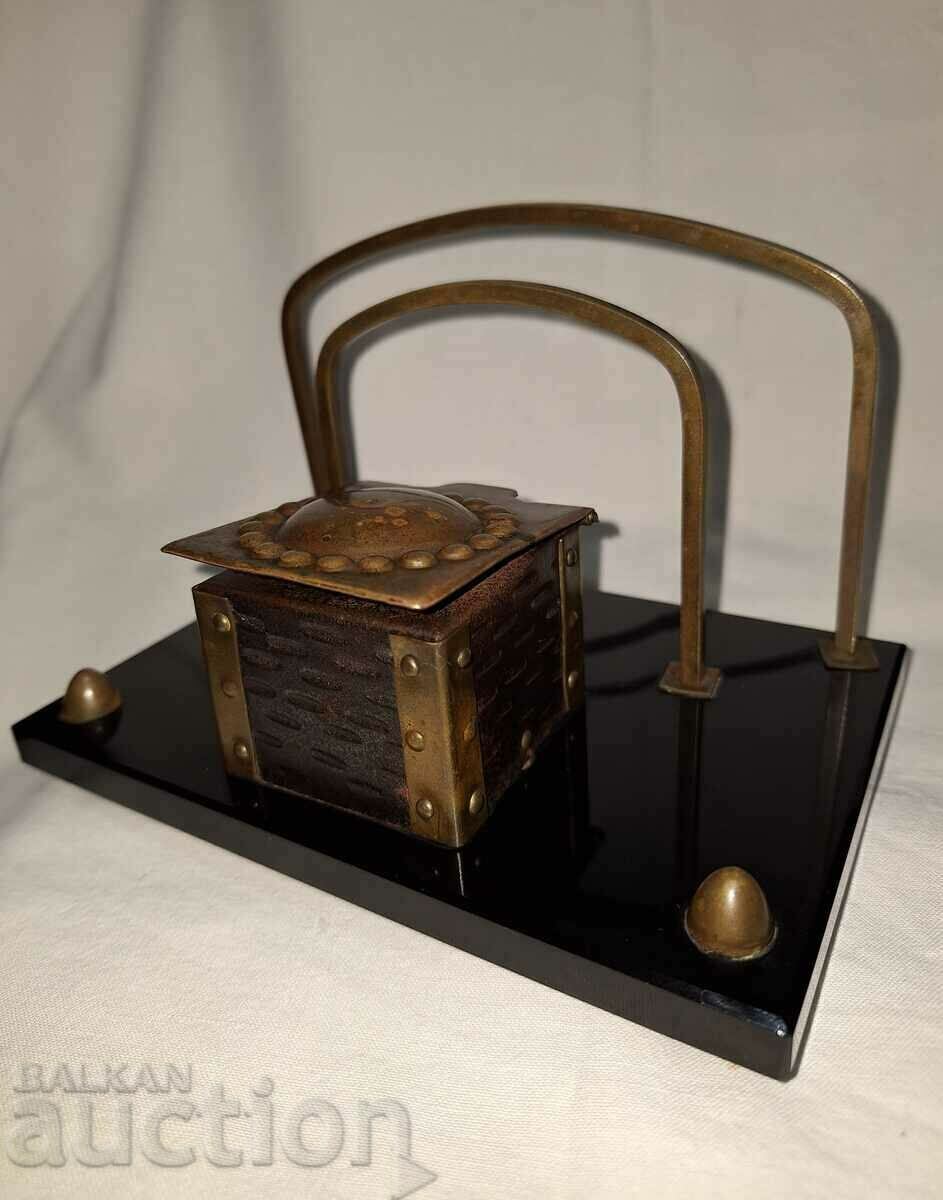 Auction Set of old inkwell and blotter-Ges.gesch. Auction Set of old inkwell and blotter-Ges.gesch.