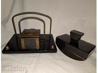 Set of old inkwell and blotter-Ges.gesch.