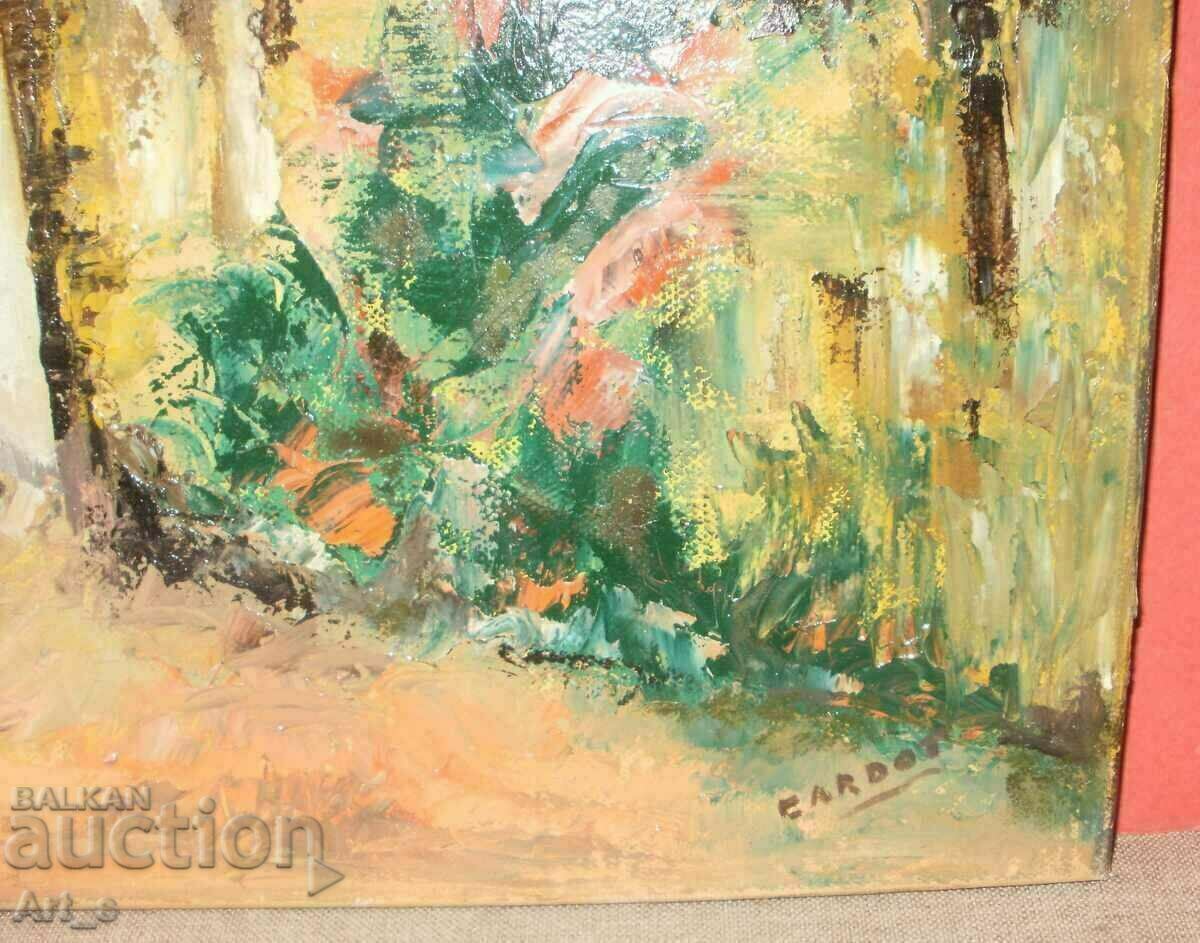 "In front of the gate", Arabic motifs painted in oil on canvas - 6