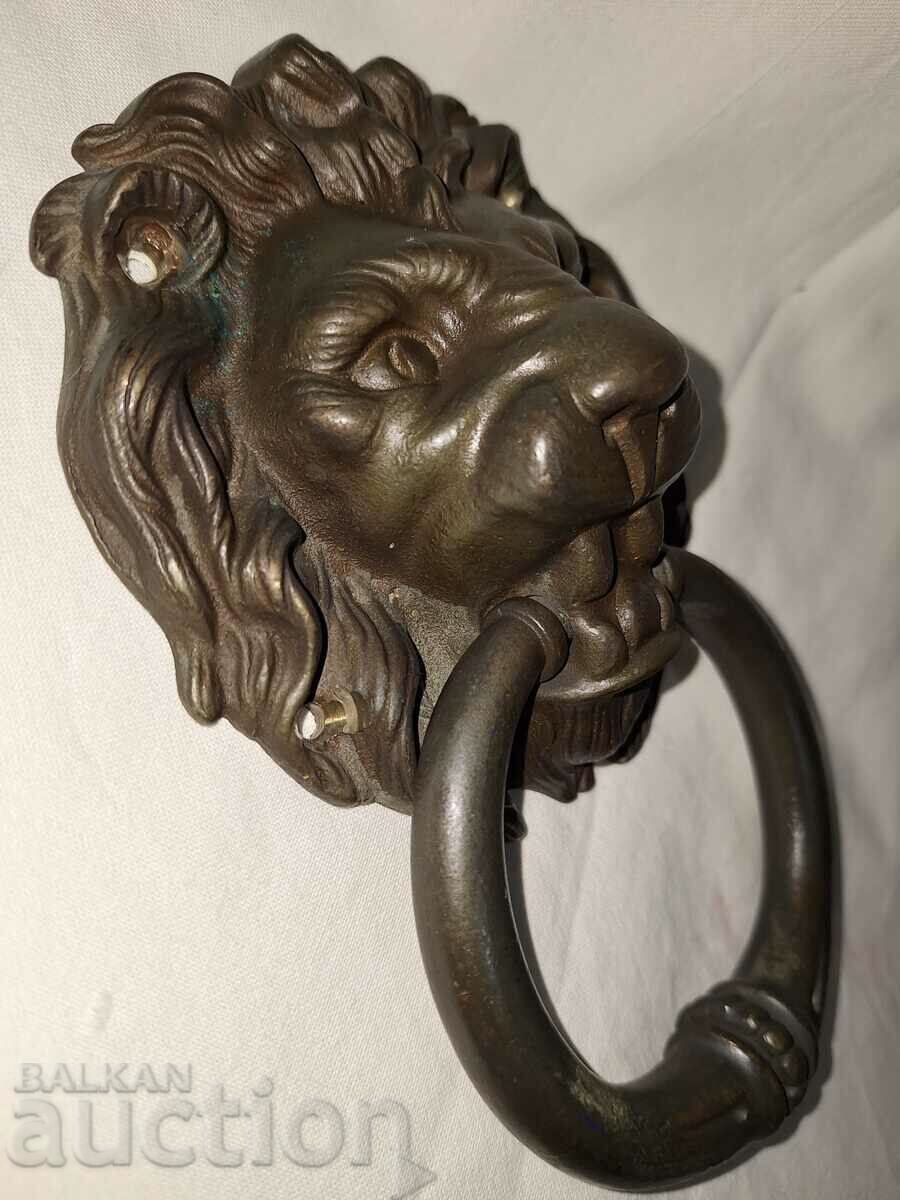 Old Bronze Lion Neck Knocker - 5 Old Bronze Lion Neck Knocker - 5
