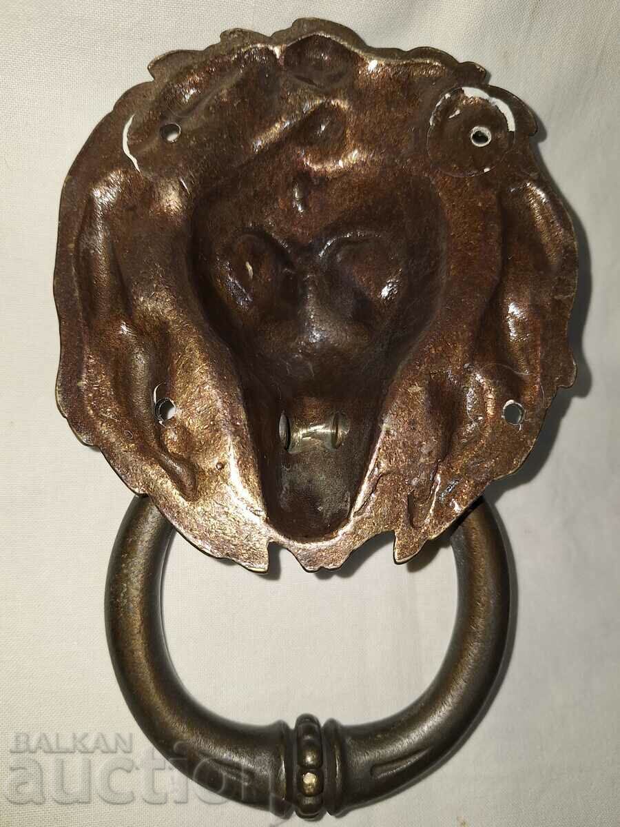 Old Bronze Lion Neck Knocker - 6 Old Bronze Lion Neck Knocker - 6