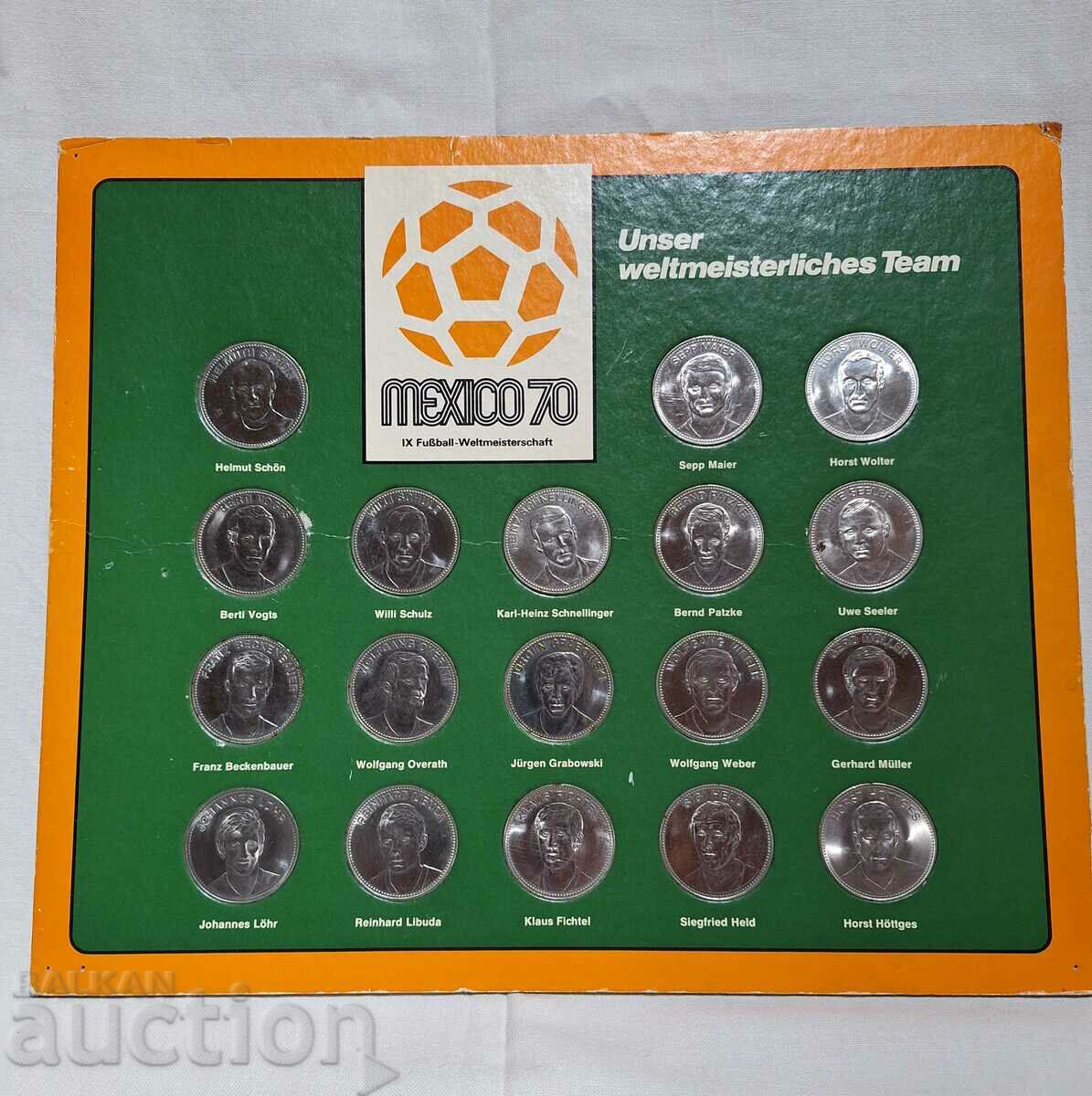 Soccer--Mexico--1970--world--plaques--Germany