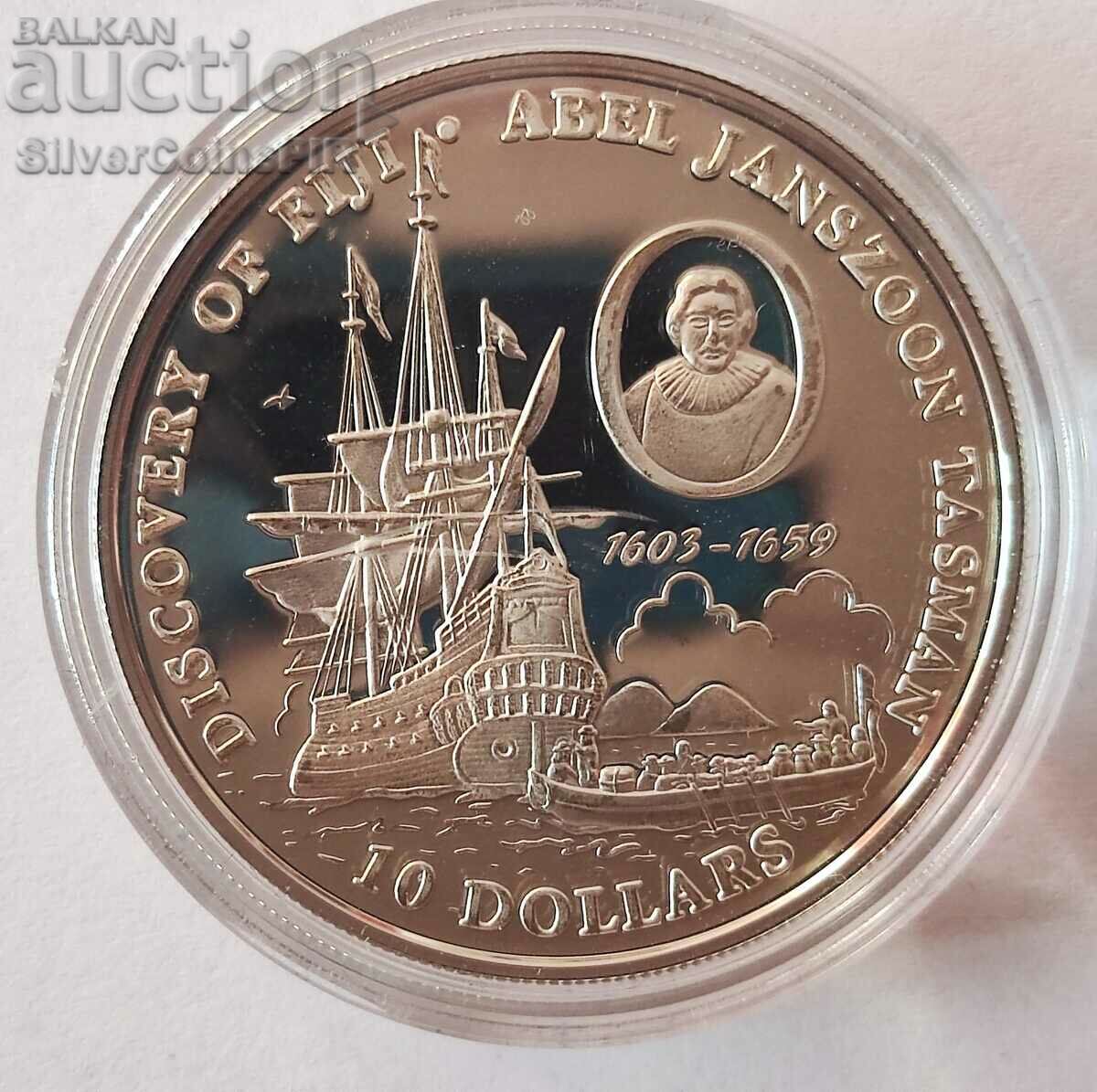 Silver $10 Discovery of Fiji 1993 Fiji