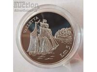 Silver 5 Lira Ship 1994 Malta