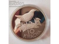 Silver 10 Kwacha Endangered Animals 1986 Zambia