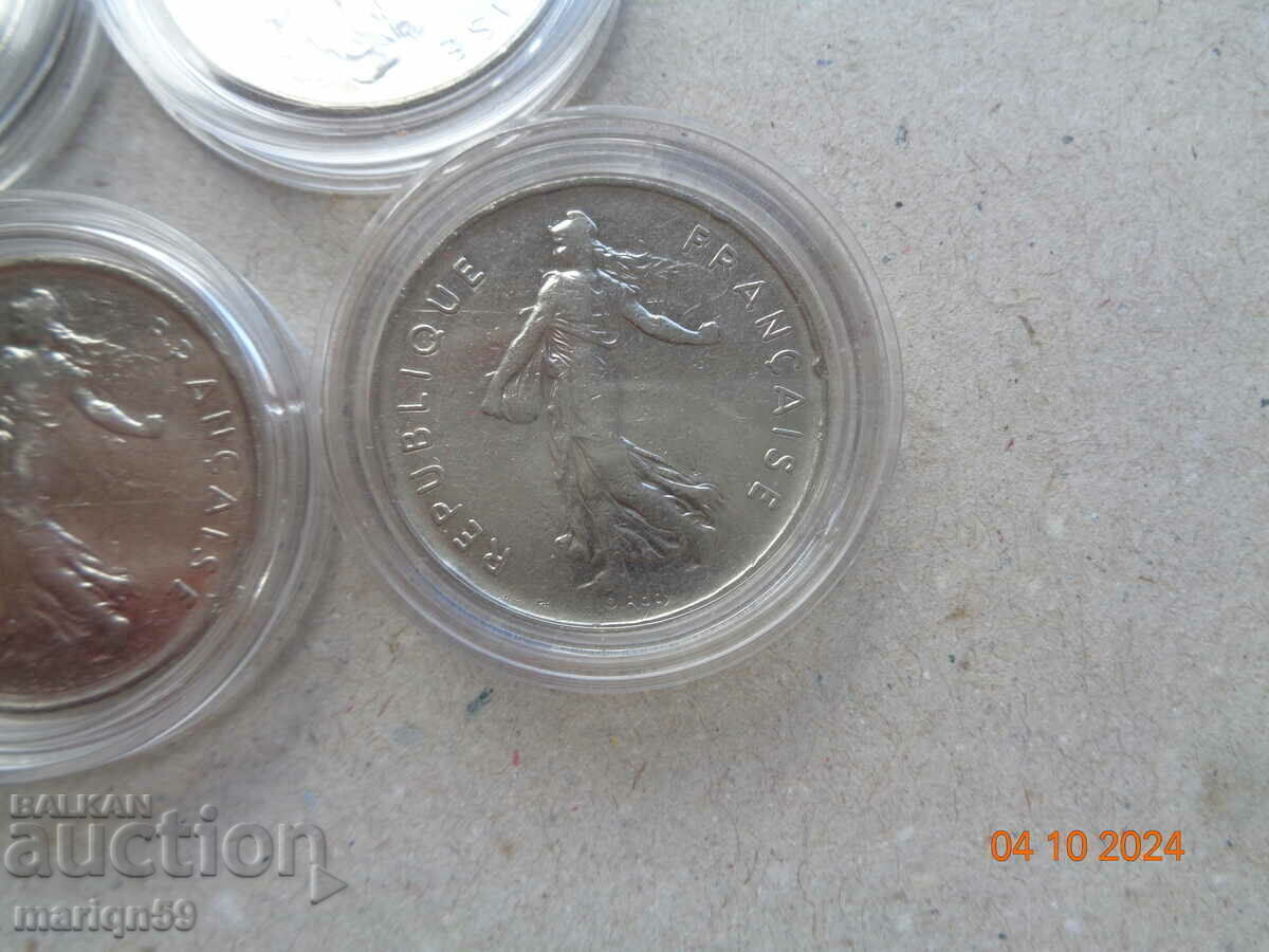 lot of coins 5 francs 1970-1974 - 7 lot of coins 5 francs 1970-1974 - 7