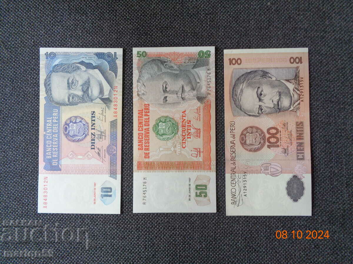 UNC lot banknotes Peru -1988 *small denominations