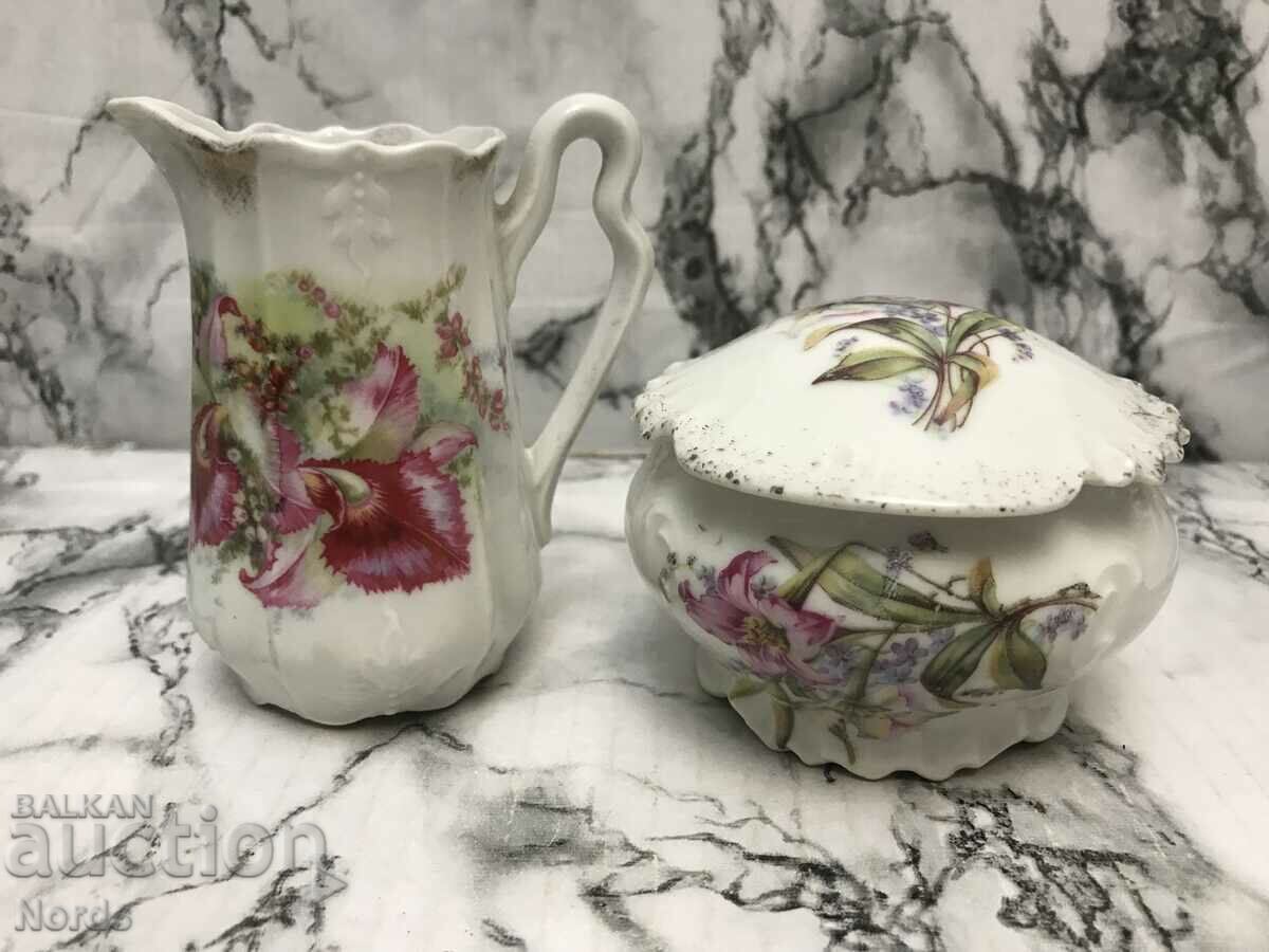 Porcelain jug and jewelry box