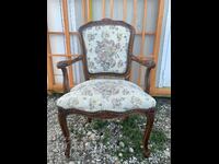 Beautiful baroque armchair with tapestry damask