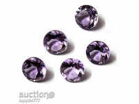 amethyst - natural - facet 7 pieces - set