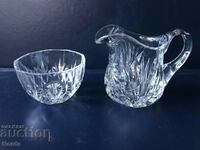 Crystal jug and bowl