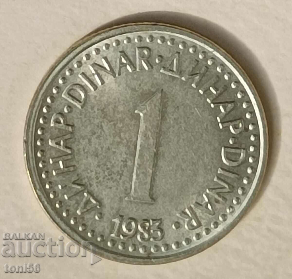 Yugoslavia - 1 dinar 1983 UNC