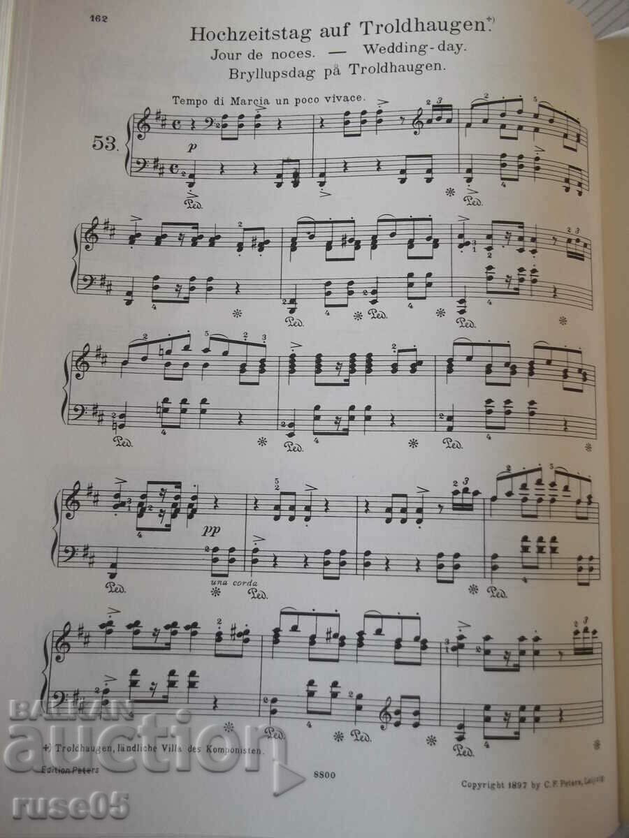 Παρτιτούρες πιάνου "GRIEG-Lyrische Stücke-Nr.3100a-Τόμος Ι"-214 σελίδες. - 5