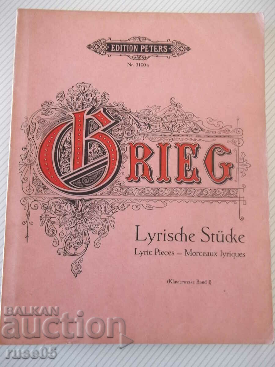 Partitura pian „GRIEG-Lyrische Stücke-Nr.3100a-Volume I”-214 pagini.