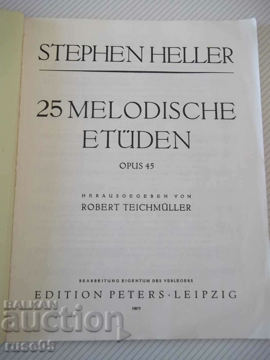 Sheet music for piano "HELLER-25 melodische Etüden-Opus 45"-60 pages. with price 10.00 BGN | € 5.11 Sheet music for piano "HELLER-25 melodische Etüden-Opus 45"-60 pages. with price 10.00 BGN | € 5.11