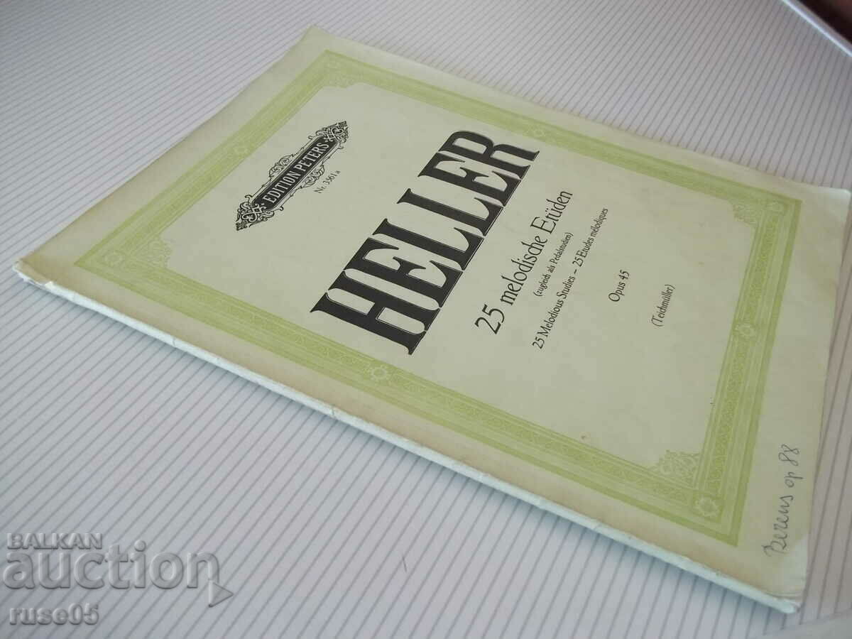 Sheet music for piano "HELLER-25 melodische Etüden-Opus 45"-60 pages. - 7 Sheet music for piano "HELLER-25 melodische Etüden-Opus 45"-60 pages. - 7