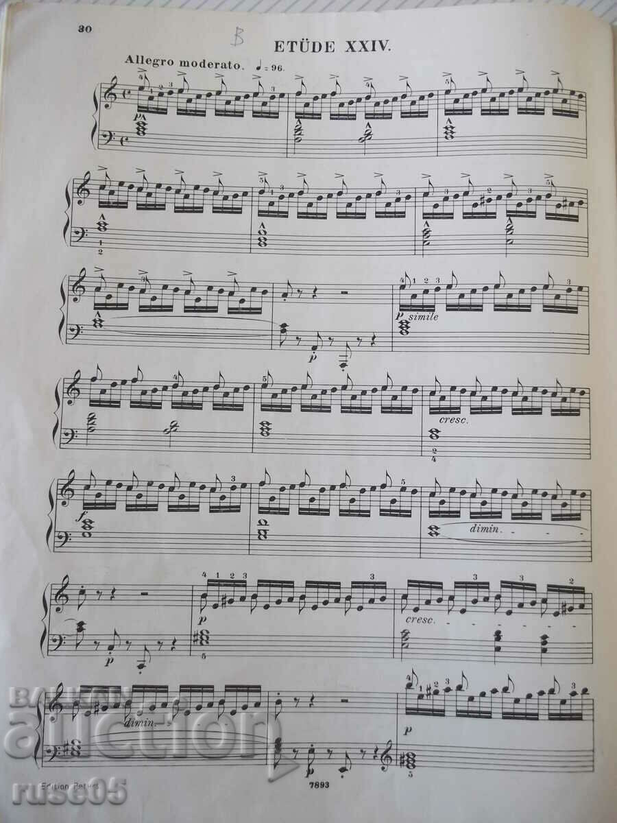 Sheet music for piano "BERTINI - ETÜDEN - Opus 100" - 34 pages. - 6 Sheet music for piano "BERTINI - ETÜDEN - Opus 100" - 34 pages. - 6