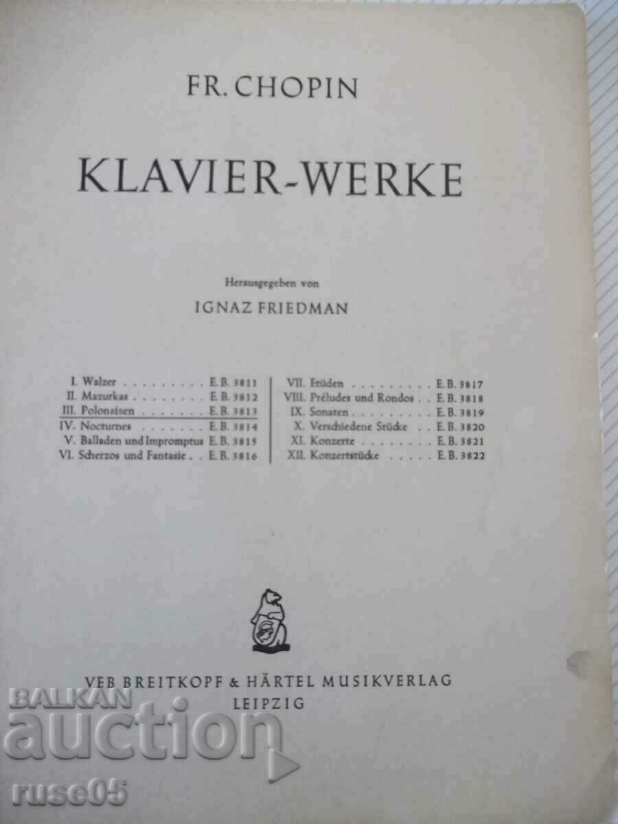 Παρτιτούρες πιάνου "CHOPIN - POLONAISEN-Klavier solo" - 102 σελίδες. με τιμή 20.00 BGN | € 10.23