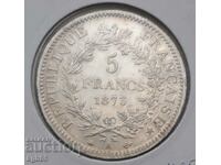 5 franci 1873. Franta.Calitate super.