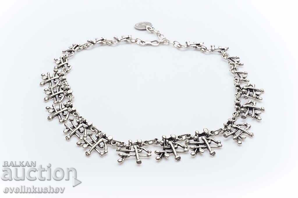 Silver plated necklace KN-0301001020