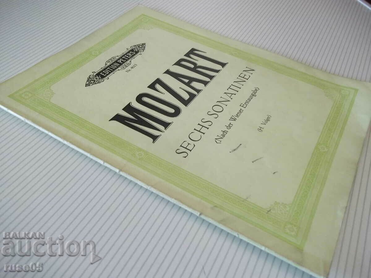 Sheet music for piano "MOZART - SECH SONATINEN - Nr. 4615" - 34 pages. - 6 Sheet music for piano "MOZART - SECH SONATINEN - Nr. 4615" - 34 pages. - 6