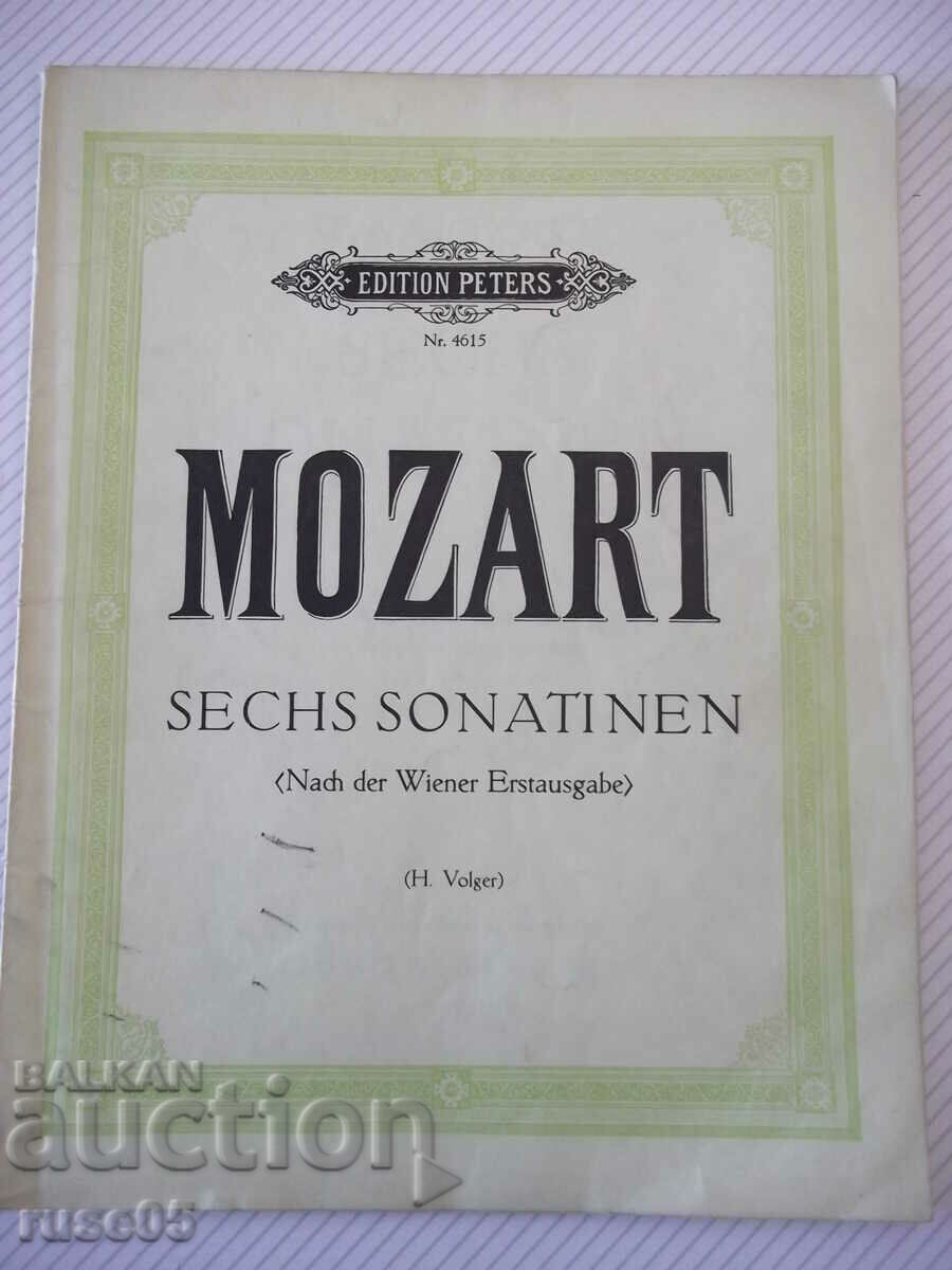 Partituri pentru pian "MOZART - SECH SONATINEN - Nr. 4615" - 34 pagini.