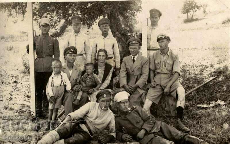 Old photo military and civilians Plovdiv 1929