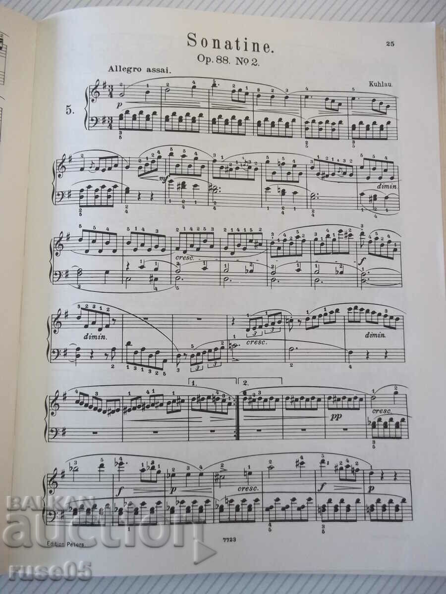 Παράδοση Παρτιτούρες για πιάνο "SONATINEN ALBUM-BandII--Nr. 1233b" - 120 σελίδες.