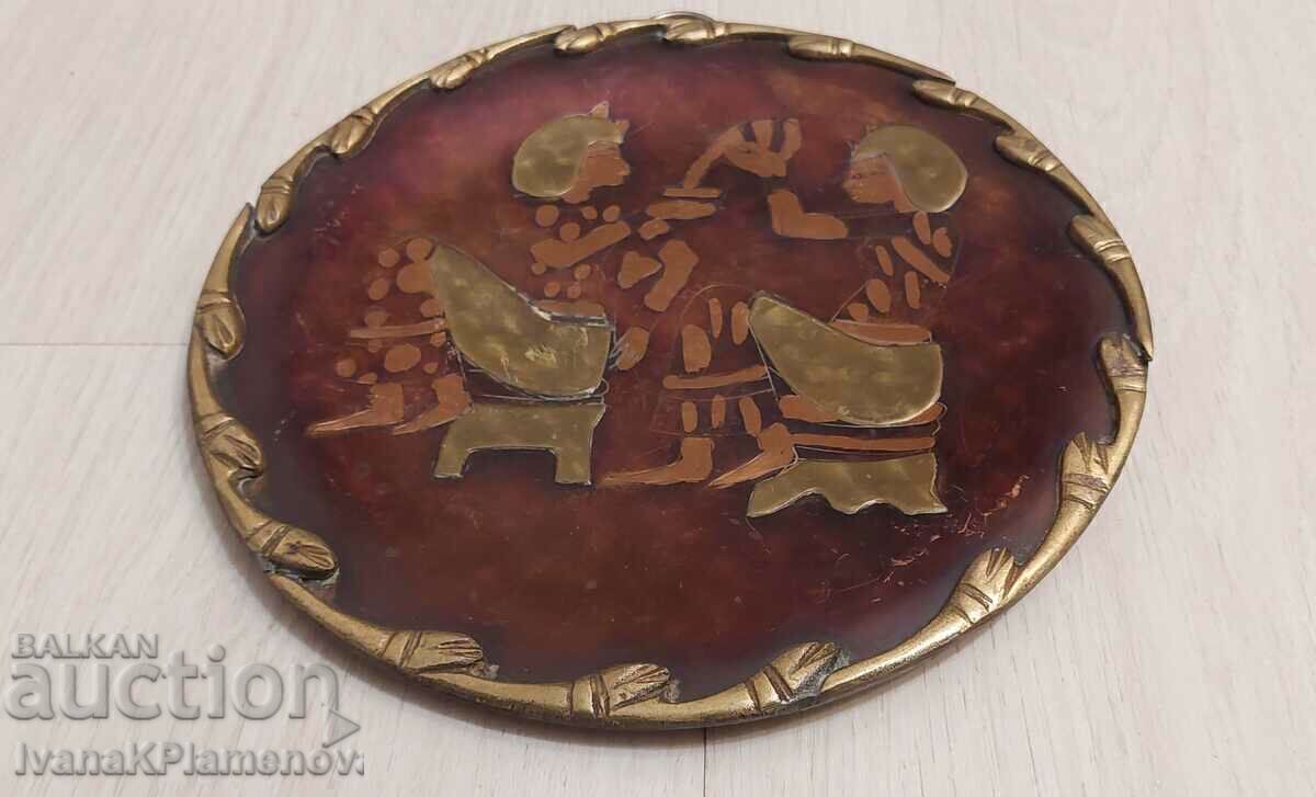 Auction  Panel copper and bronze for collectors