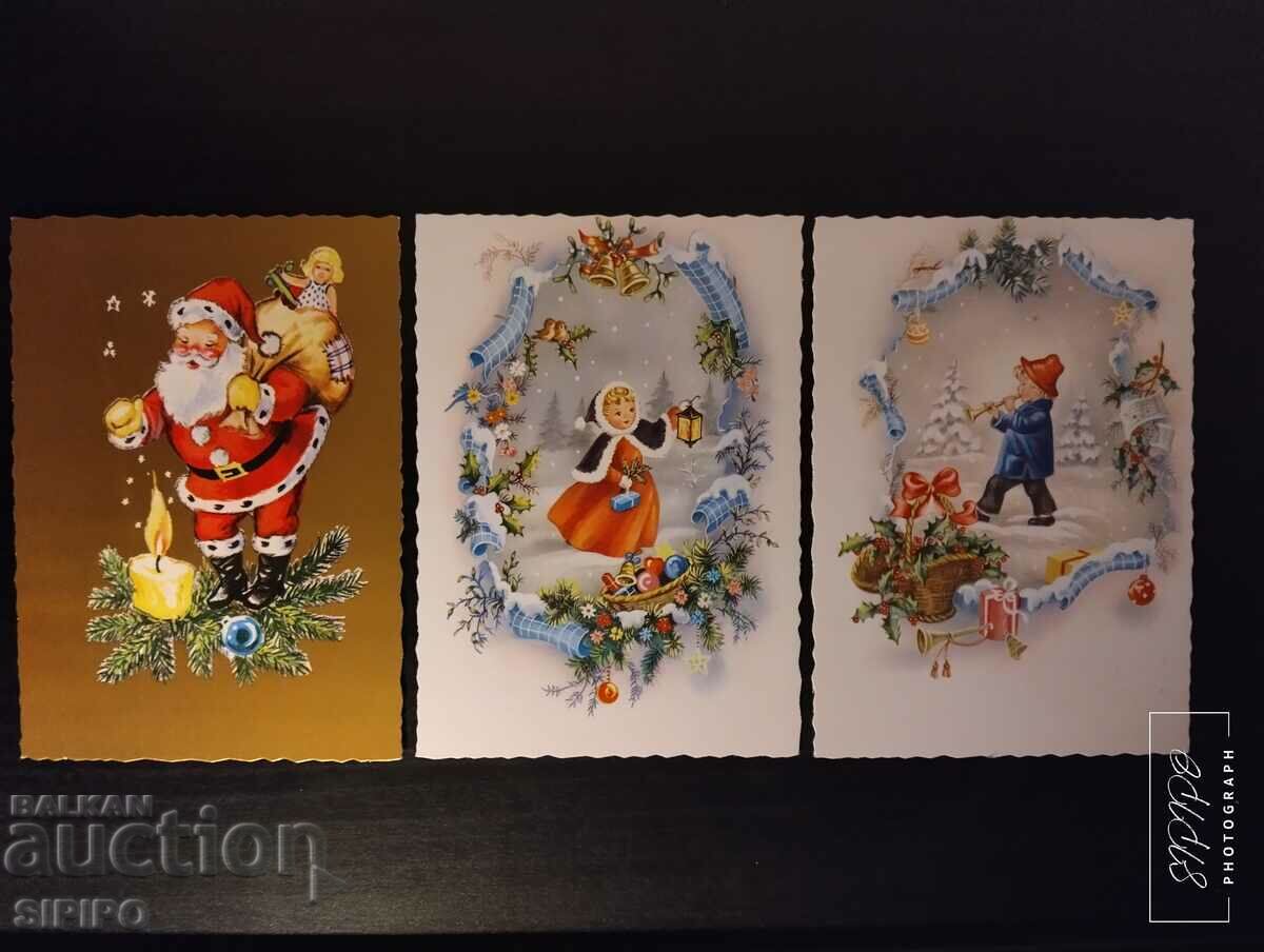 7 pcs. Christmas cards from Yugoslavia 1970-75. Perfect.