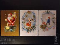 7 pcs. Christmas cards from Yugoslavia 1970-75. Perfect.