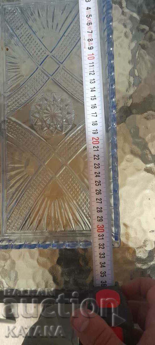 Glass tray, tableware, service with price 15.00 BGN | € 7.67