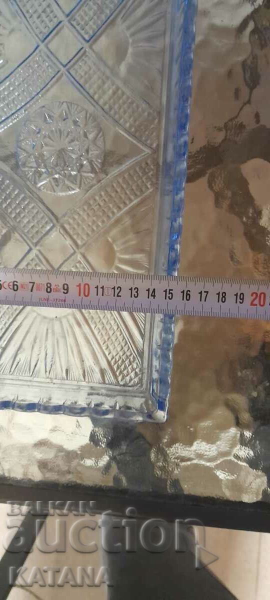 Auction  Glass tray, tableware, service