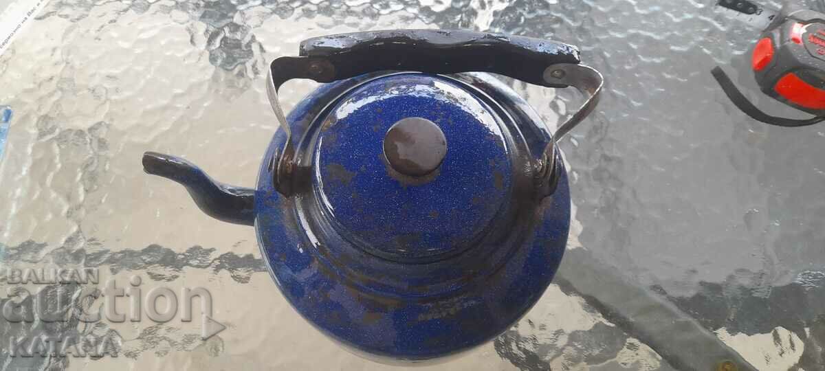 Enameled teapot