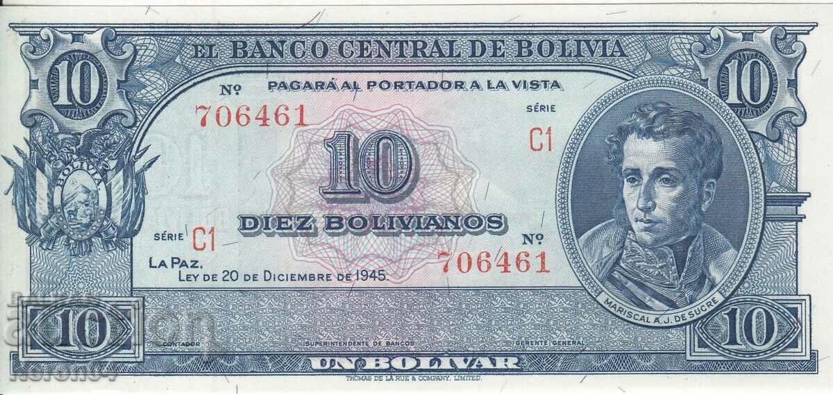 10 Boliviano 1945, Bolivia