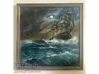 Denitsa Garelova painting "Return" 50/50 frame