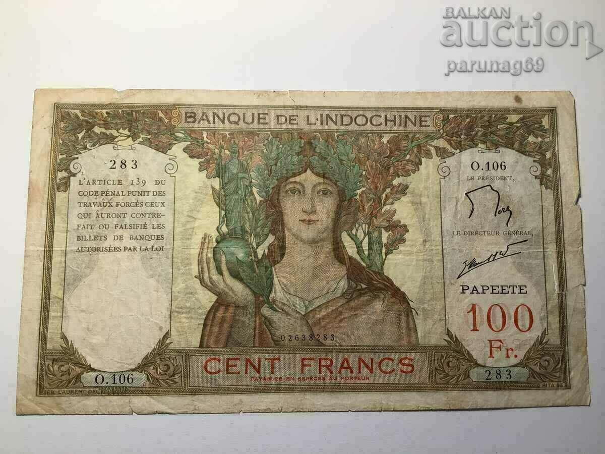 Tahiti 100 francs 1939 (p 14d) Tahiti 100 francs 1939 (p 14d)
