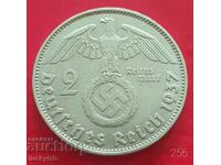 2 stamps 1937 "D" - Germany - Silver - Third Reich