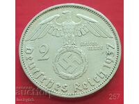 2 timbre 1937 "A" - Germania - Argint - Al treilea Reich