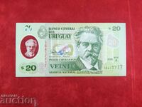 Uruguay 20 pesos bancnotă din 2020 UNC nou polimer