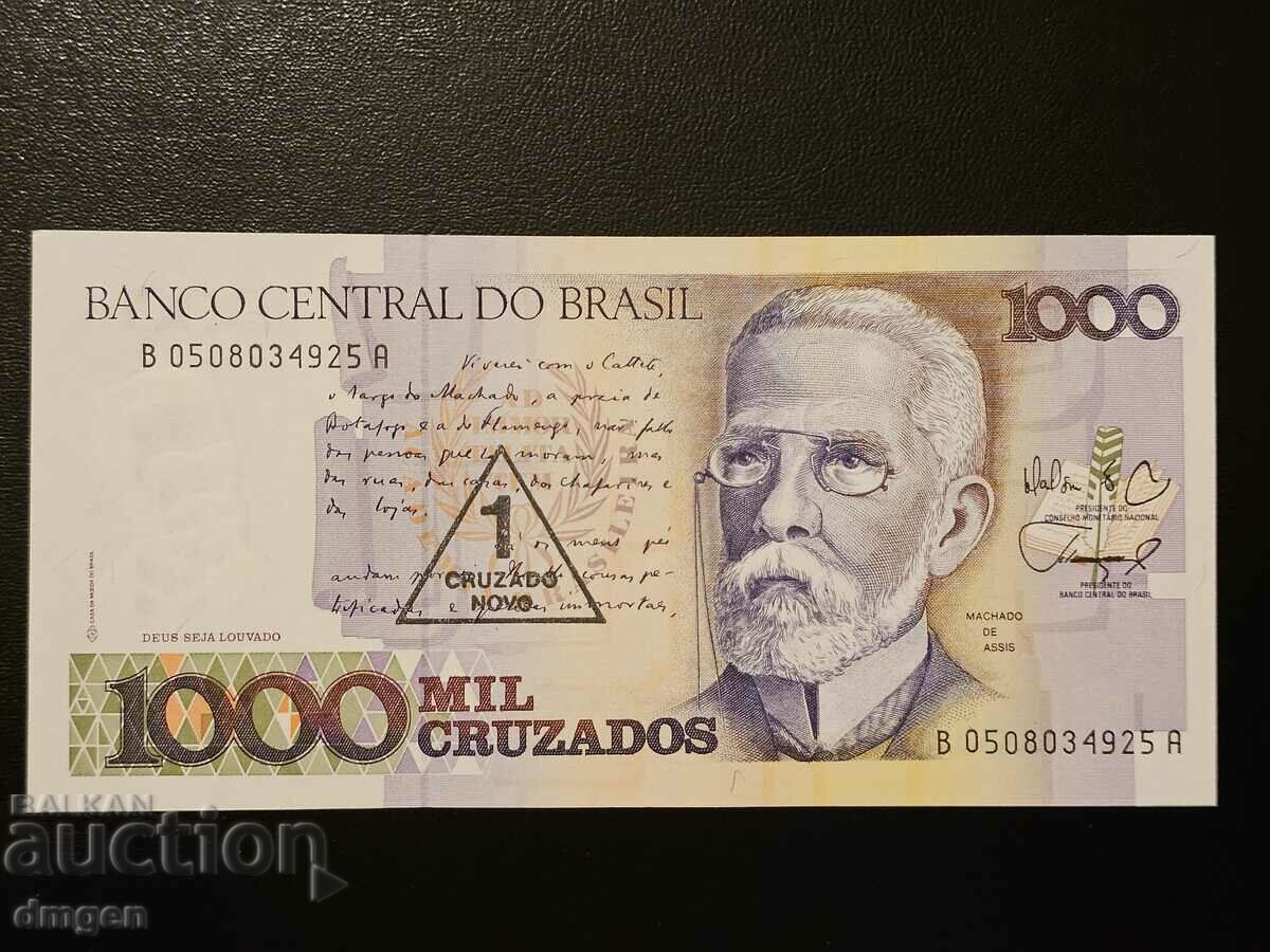 1000 / 1 New Cruzado Brazil UNC