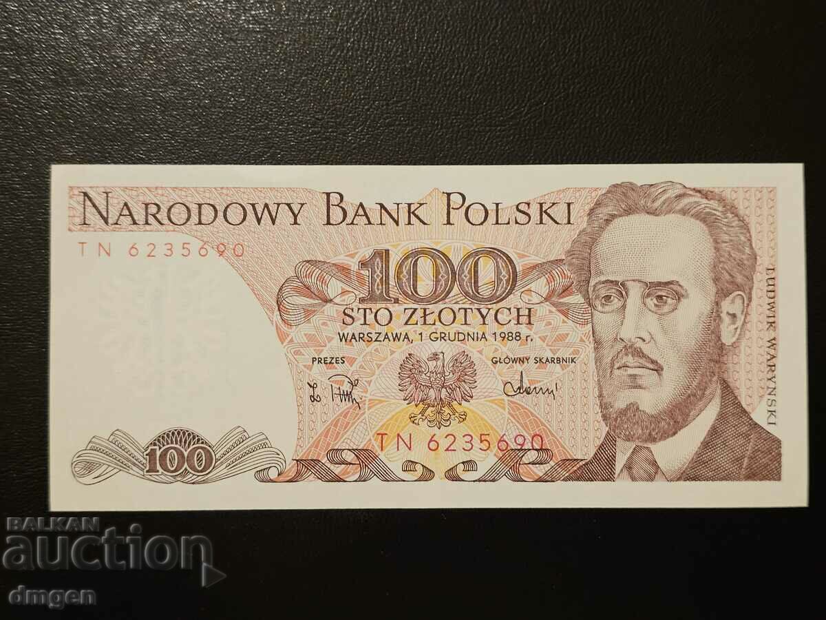 100 злоти Полша 1988 UNC