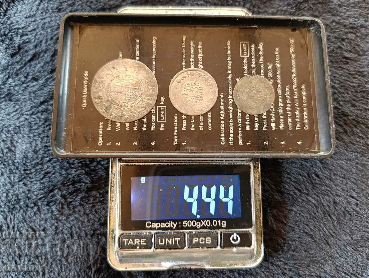 Lot 3 pcs. HI Silver Turkish coins Turkey silver Sechan - 6 Lot 3 pcs. HI Silver Turkish coins Turkey silver Sechan - 6