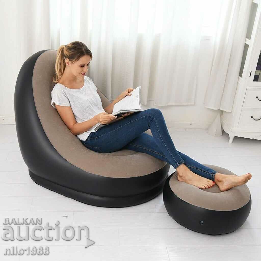 Portable inflatable chair and stool