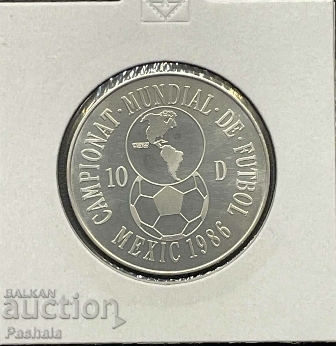 Andorra 10 dinars 1986 Silver.