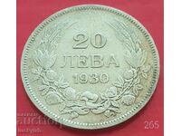 20 BGN 1930 - Bulgaria - Silver