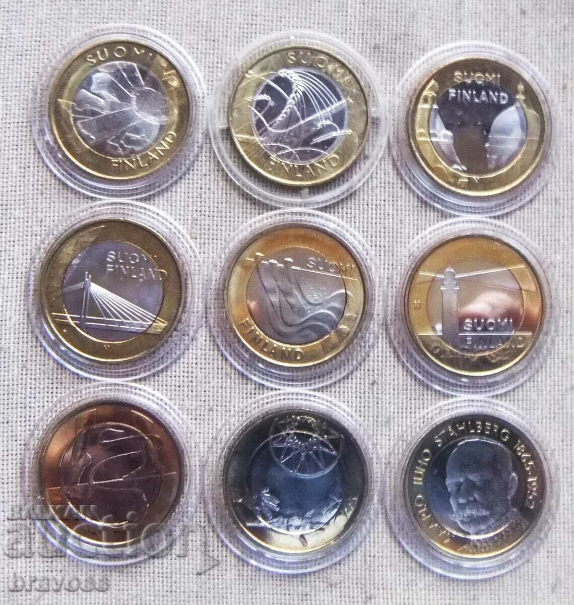 Finland - 9 pcs.x 5 euro UNC - Read! with price 195.00 BGN | € 99.70 Finland - 9 pcs.x 5 euro UNC - Read! with price 195.00 BGN | € 99.70