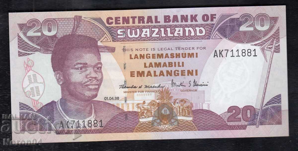 20 emalangeni 1998, Swaziland